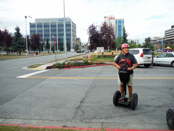 Lee Duquette on his Segway